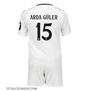 Real Madrid Arda Guler #15 Prima Maglia Bambino 2024-25 Manica Corta (+ Pantaloni corti)
